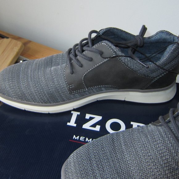 Izod Memory Foam Shoes Men's 8 M Kyler Casual Grey NEW - Picture 6 of 7